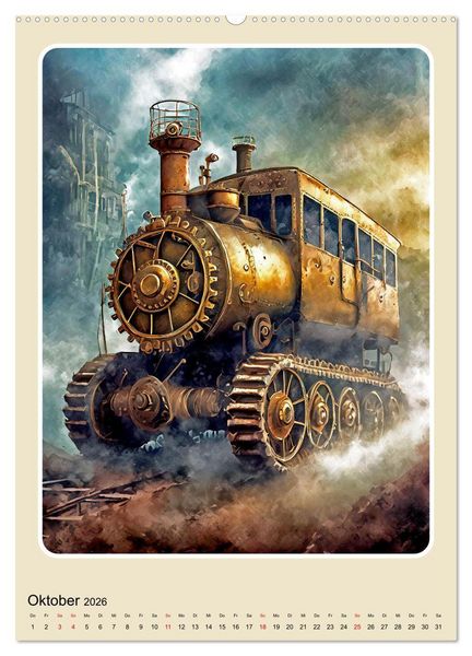 Produktbild: Steampunk Mobilit&auml;t (hochwertiger Premium Wandkalender 2026 DIN A2 hoch), Kunstdruck in Hochglanz