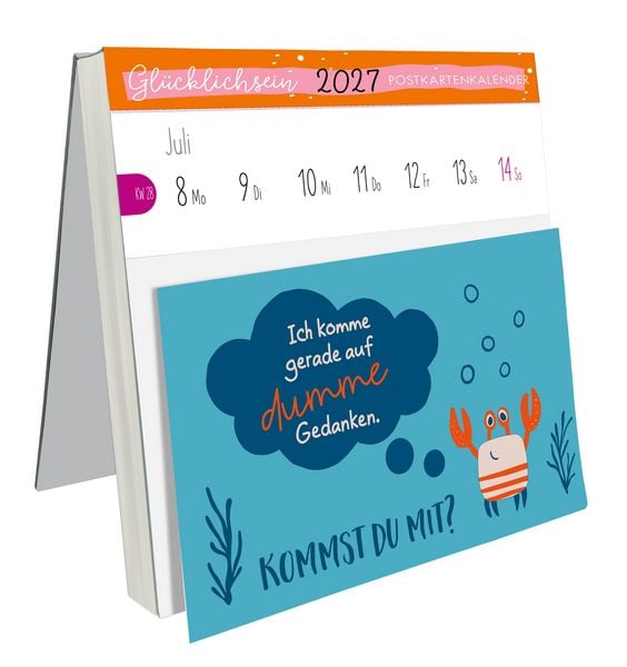Produktbild: Postkartenkalender Gl&uuml;cklichsein 2027 by konfettiberlin