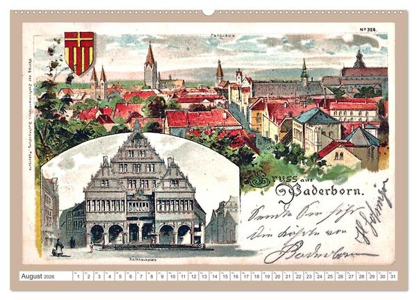 Produktbild: Gru&szlig; aus Paderborn (Wandkalender 2026 DIN A2 quer), CALVENDO Monatskalender