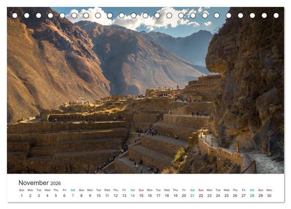 Produktbild: Mysterious Peru (Desk Calendar 2026 DIN A5 landscape), CALVENDO 12 Month DeskCalendar