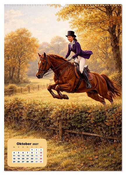 Produktbild: Reiterinnen durch die Jahrhunderte (hochwertiger Premium Wandkalender 2027 DIN A2 hoch), Kunstdruck in Hochglanz