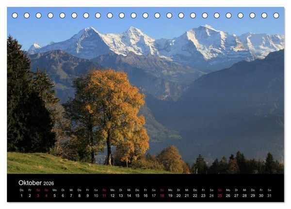Produktbild: Berner Oberland (Tischkalender 2026 DIN A5 quer), CALVENDO Monatskalender