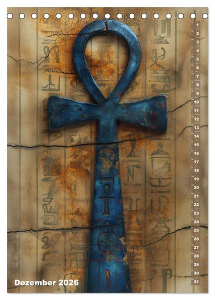 Produktbild: &Auml;gyptische Algorithmen - K&uuml;nstliche Intelligenz trifft auf das alte &Auml;gypten (Tischkalender 2026 DIN A5 hoch), CALVENDO Monatskalender
