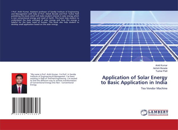 Produktbild: Application of Solar Energy to Basic Application in India