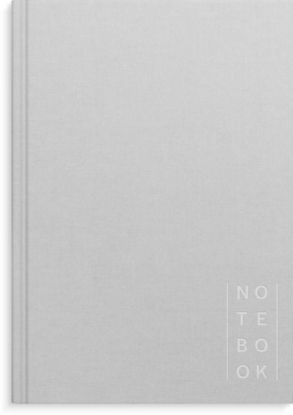 Produktbild: Burde Notizbuch Textil hellgrau liniert A5