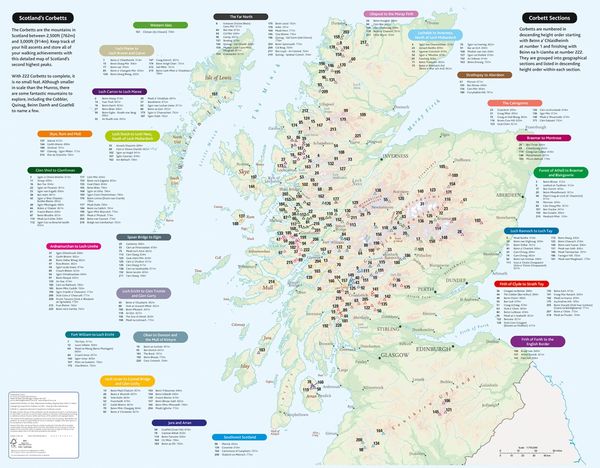 Produktbild: Munros and Corbetts Pocket Map
