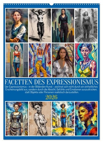 Produktbild: Facetten des Expressionismus (Wandkalender 2026 DIN A2 hoch), CALVENDO Monatskalender