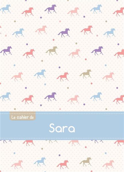 Produktbild: Cahier sara blanc,96p,a5 chevaux