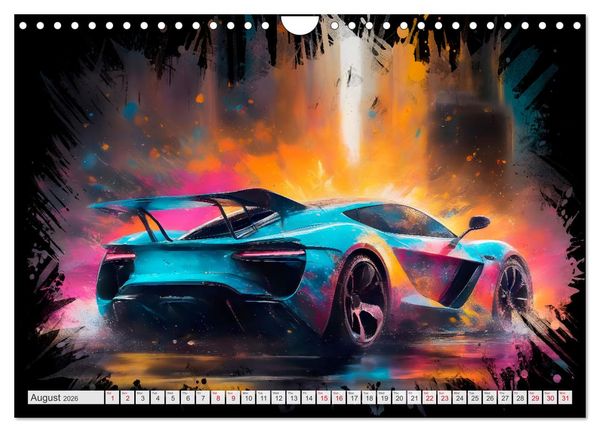 Produktbild: COOL SPORTSCARS Breathtaking AI-generated speedsters (Wall Calendar 2026 DIN A4 landscape), CALVENDO 12 Month Wall Calendar