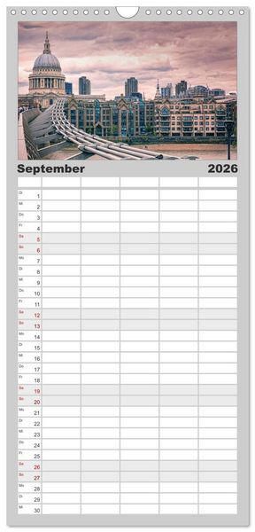 Produktbild: Familienplaner 2026 - Weltmetropole London mit 5 Spalten (Wandkalender, 21 x 45 cm) CALVENDO