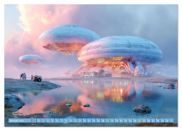 Produktbild: Science Fiction Expeditionen - Reisen ins Unbekannte (Wandkalender 2026 DIN A4 quer), CALVENDO Monatskalender
