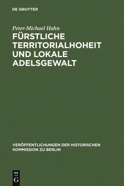 Produktbild: F&uuml;rstliche Territorialhoheit und lokale Adelsgewalt