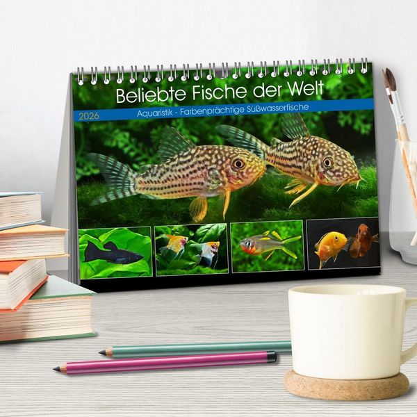 Produktbild: Beliebte Fische der Welt (Tischkalender 2026 DIN A5 quer), CALVENDO Monatskalender