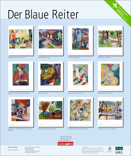 Produktbild: Der Blaue Reiter Kalender 2027