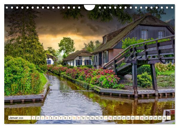 Produktbild: Reise durch die Niederlande - Giethoorn in der Provinz Overijssel (Wandkalender 2026 DIN A4 quer), CALVENDO Monatskalender