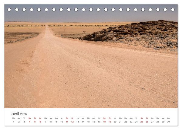 Produktbild: Des&eacute;rt namibien (Calendrier de bureau 2026 DIN A5 vertical), CALVENDO calendrier mensuel