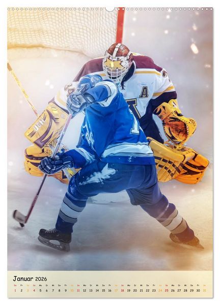 Produktbild: Eishockey Leidenschaft (hochwertiger Premium Wandkalender 2026 DIN A2 hoch), Kunstdruck in Hochglanz
