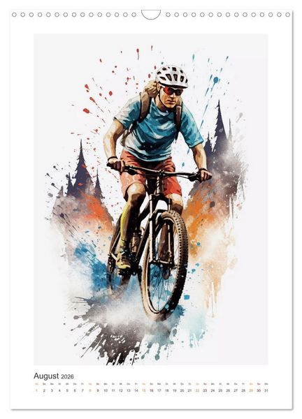Produktbild: Mountainbike Rennen (Wandkalender 2026 DIN A3 hoch), CALVENDO Monatskalender