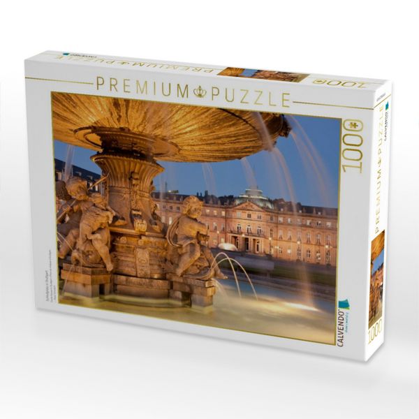 Produktbild: CALVENDO Puzzle Schlo&szlig;platz in Stuttgart | 1000 Teile Lege-Gr&ouml;&szlig;e 64x48cm Foto-Puzzle f&uuml;r gl&uuml;ckliche Stunden