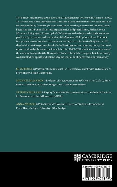 Produktbild: Reflections on Monetary Policy after 25 Years of the MPC