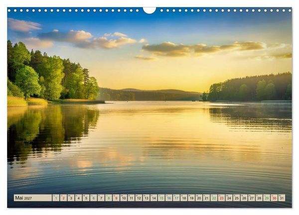 Produktbild: Mecklenburger - Seen (Wandkalender 2027 DIN A3 quer), CALVENDO Monatskalender