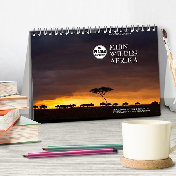 Produktbild: Emotionale Momente: Mein wildes Afrika (Tischkalender 2026 DIN A5 quer), CALVENDO Monatskalender