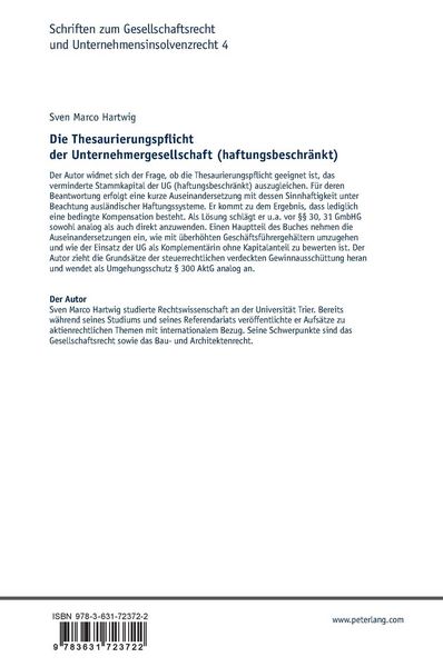 Produktbild: Die Thesaurierungspflicht der Unternehmergesellschaft (haftungsbeschr&auml;nkt)
