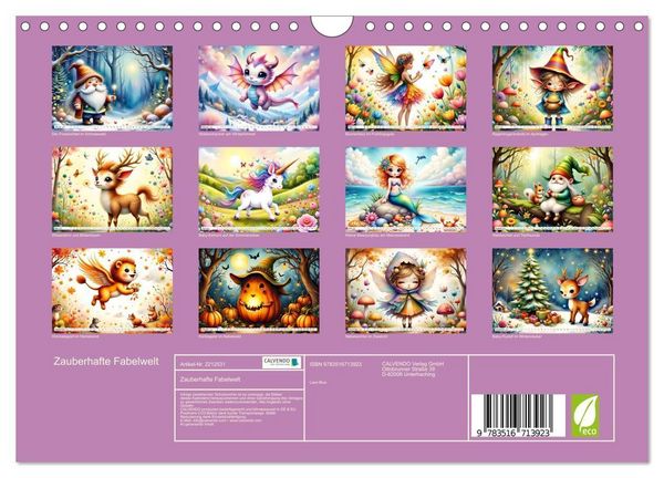 Produktbild: Zauberhafte Fabelwelt (Wandkalender 2026 DIN A4 quer), CALVENDO Monatskalender