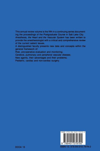 Produktbild: Anesthesia, The Heart and the Vascular System