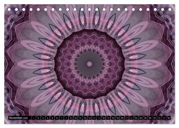 Produktbild: Energie - Mandalas, Spiritualit&auml;t durch die Farbe Lila (Tischkalender 2026 DIN A5 quer), CALVENDO Monatskalender