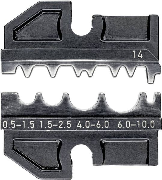 Knipex 97 49 14 Crimpeinsatz Unisolierte Quetschverbinder, Unisolierte Stoßverbinder, Unisolierte Pressverbinder 0.5 bis