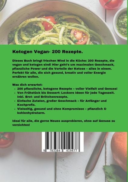 Produktbild: Ketogen Vegan- 200 vegane, ketogene Rezepte.