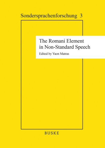 Produktbild: The Romani Element in Non-Standard Speech