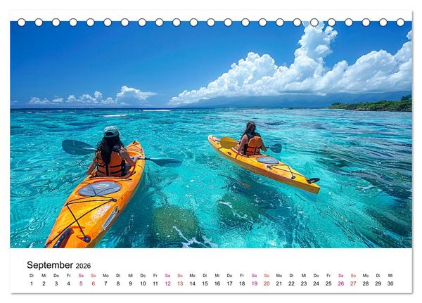 Produktbild: Kajak Erlebnisse (Tischkalender 2026 DIN A5 quer), CALVENDO Monatskalender