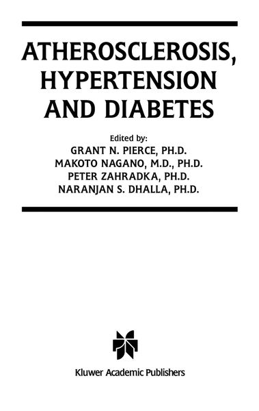 Produktbild: Atherosclerosis, Hypertension and Diabetes