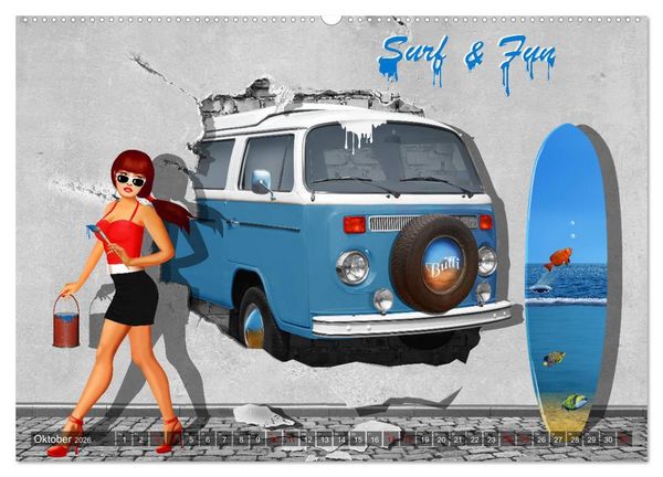 Produktbild: Street-Art in Digital-Art by Mausopardia (Wandkalender 2026 DIN A2 quer), CALVENDO Monatskalender