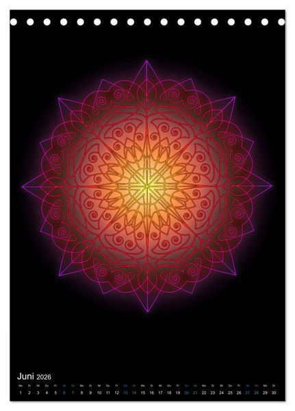 Produktbild: Mandala-Kalender 2026 (Tischkalender 2026 DIN A5 hoch), CALVENDO Monatskalender