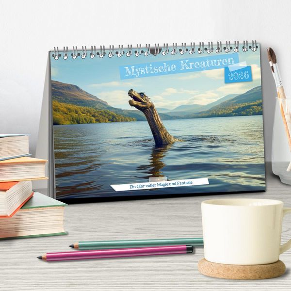 Produktbild: Mystische Kreaturen - Ein Jahr voller Magie und Fantasie (Tischkalender 2026 DIN A5 quer), CALVENDO Monatskalender