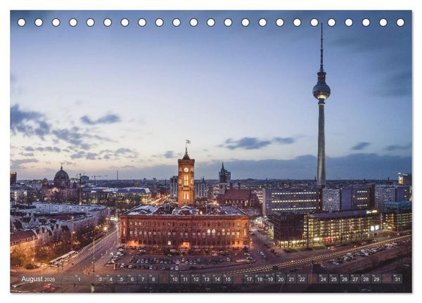 Produktbild: Berlin von oben (Tischkalender 2026 DIN A5 quer), CALVENDO Monatskalender