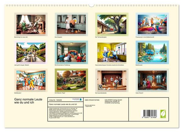 Produktbild: Ganz normale Leute wie du und ich (hochwertiger Premium Wandkalender 2026 DIN A2 quer), Kunstdruck in Hochglanz