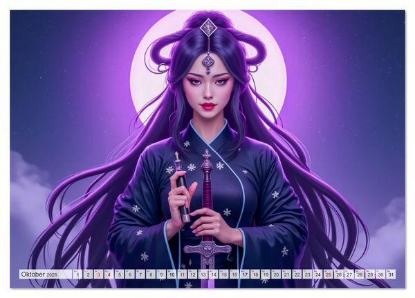 Produktbild: Chinesische Mythologie - G&ouml;tter, Helden und Monster (Wandkalender 2026 DIN A3 quer), CALVENDO Monatskalender