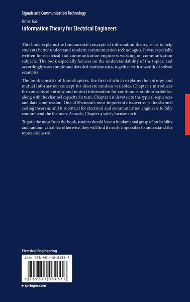 Produktbild: Information Theory for Electrical Engineers