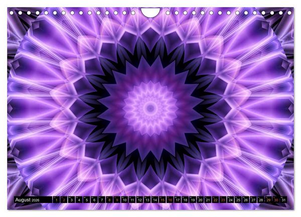 Produktbild: Energie - Mandalas, Spiritualit&auml;t durch die Farbe Lila (Wandkalender 2026 DIN A4 quer), CALVENDO Monatskalender