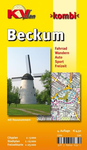 Produktbild: Beckum, KVplan, Radkarte/Wanderkarte/Stadtplan, 1:25.000 / 1:15.000 / 1:5.000