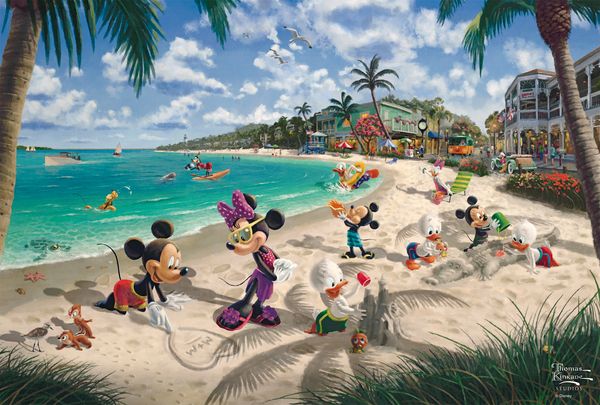 Produktbild: Schmidt 56559 - Disney, Mickey and Minnie in Florida, Puzzle mit Poster, 200 Teile aus NATPAX&reg; Graspappe