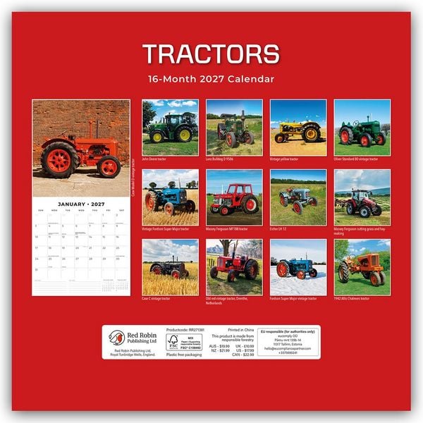 Produktbild: Tractors &ndash; Traktoren 2027 &ndash; 16-Monatskalender