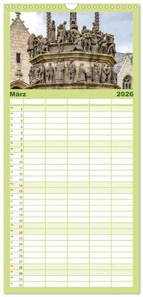 Produktbild: Familienplaner 2026 - Frankreich - die Bretagne mit 5 Spalten (Wandkalender, 21 x 45 cm) CALVENDO