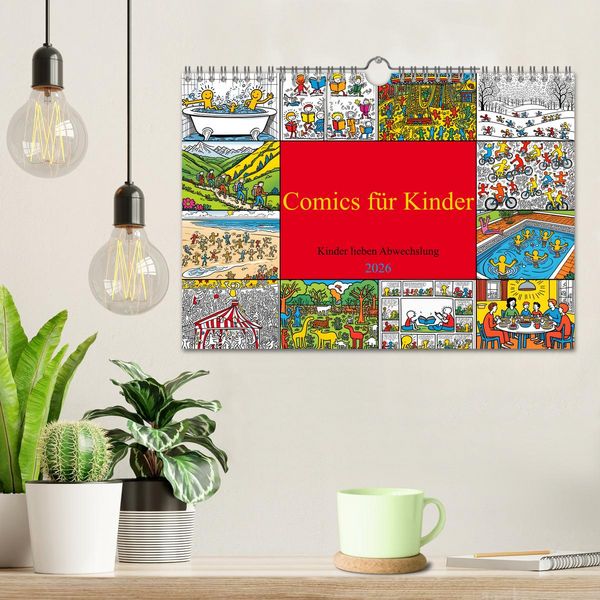 Produktbild: Comics f&uuml;r Kinder . Kinder lieben Abwechslung (Wandkalender 2026 DIN A4 quer), CALVENDO Monatskalender
