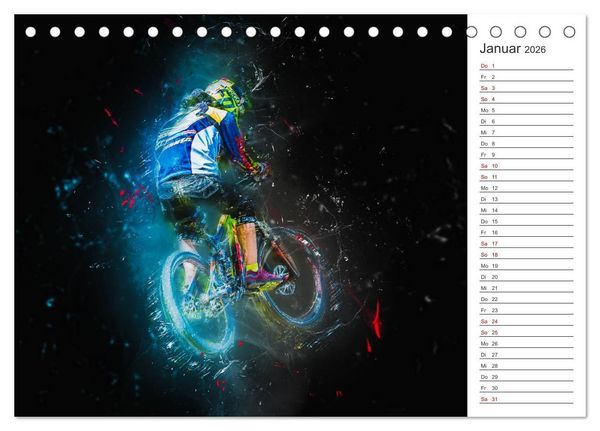 Produktbild: Downhill Explosion (Tischkalender 2026 DIN A5 quer), CALVENDO Monatskalender