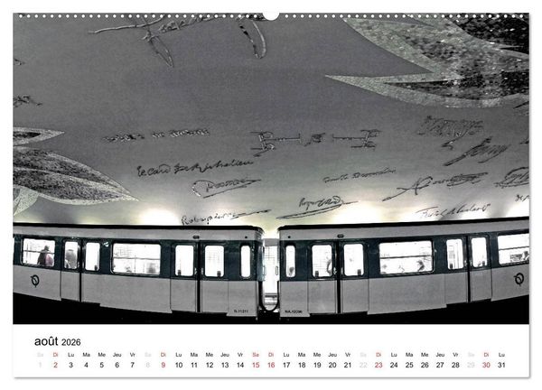 Produktbild: Paris M&eacute;tropolitain (Calendrier mural 2026 DIN A2 vertical) calendrier de bureau